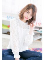 ミック ヘアアンドメイク アップ 駒込店(miq Hair&Make up)&nbsp;流れるレイヤーくせ毛風アンニュイゆるふわパーマボブb1