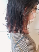 ソラ ヘアデザイン(Sora hair design) ウエットボブとおしゃれオレンジベージュカラー