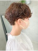 マッシュショート、ニュアンスパーマ、ゆるいパーマ