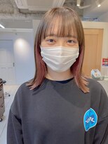 テトラ バイ ネオリーブ 横浜西口店(tetra by neolive)&nbsp;☆全頭ブリーチハイトーンインナーピンク