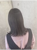 切りっぱなしロブ 暗髪グレーアッシュ おおたかの森