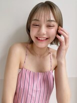 ハニーシブヤ(HONEY shibuya)&nbsp;タイトシルエット小顔ミニボブ☆シルキーベージュブリーチカラー