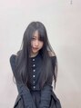 ヘアーサロン カラー 色彩店(COLOR) チャコールグレージュ。前髪+顔周りカット