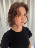 ボブパーマボブセンターパート外国人風パーマニュアンスパーマ