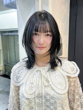 シェノン 表参道(CHAINON) 韓国ミディアムレイヤー透明感オリーブグレージュ