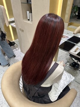 プアメリア 名古屋(Puamelia) ハーフブリーチ/ケアカラー/髪質改善/ワインレッド