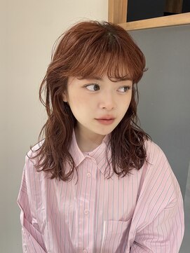 ラミエ バイ メルト 吉祥寺(lamie by melt) 【小川】オレンジブラウン/オレンジベージュ/パーマ風