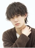 メンズシャドウパーマソフトツイストマッシュ無造作ヘアビジネス