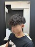 メンズカット＋特殊パーマ (ツイスト、ツイストスパイラル、波巻き)￥14,700