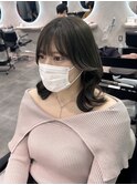 くびれミディアム/韓国ヘア/顔周り/宮田里穂