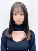 Say.ロングレイヤーヘーゼルグレージュオリーブグレー暗めカラー