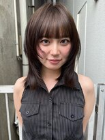 ラパンセヴェール(LA PENSEE VERT)&nbsp;オリーブブラウン×ザクザクハッシュカット