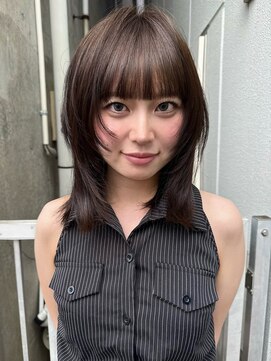 ラパンセヴェール(LA PENSEE VERT) オリーブブラウン×ザクザクハッシュカット