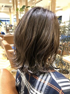 ジェービーヘア 稲毛(jb hair) 暗髪小顔前下がり外ハネボブアッシュブラウン 【稲毛】