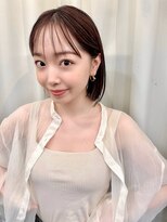 アール 北千住店(ar)&nbsp;シースルーバング/ぱっつんボブ/ナチュラルブラウン[北千住]