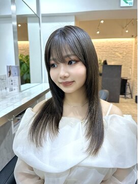 ヴィオットバイサロン(Viot by Salon) 前髪あり韓国美髪エアリーロングピンクブラウン切りっぱなしボブ