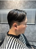 曲がる縮毛矯正で作る 毛流れセンターパート福岡メンズ縮毛矯正