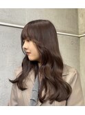 【切りっぱなしボブ/エアリーロング/美髪/ピンクブラウン/渋谷】