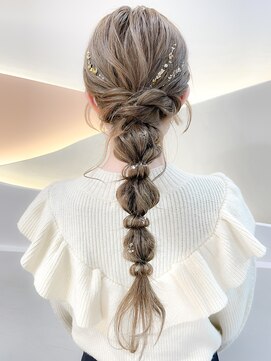 レア 表参道(L'ea) ミディアムヘア暗めカラーグランマッシュデザインカラー