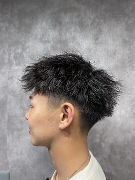 スピン 本八幡(SPIN) ベリーショート/ダークアッシュ/ニュアンスパーマ/韓国マッシュ