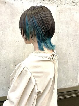 ジョージグランデ(JO-JI grande) ウルフ/ショートウルフ/インナーカラーブルー