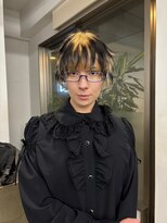 レコ 渋谷(LECO) ブロンドとブラックのコンビネーションショート