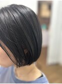 ボブ×ブルーブラックカラー