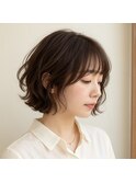 ふんわりパーマショートボブ 20代 30代 40代 50代 60代髪質改善