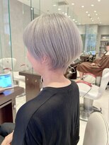 アース 栄店(HAIR&MAKE EARTH) earthショートレイヤーボブミルクティー丸みショートボブ