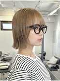 くびれボブ/切りっぱなしボブ/小顔カット/透明感カラー/池袋