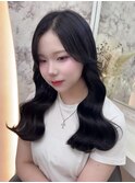《鳥海ちひな》ブルーブラック/艶カラー/韓国