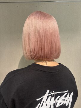 ジェム(GEM) 【暖音】ほんのりピンクのミルクティーベージュボブ♪