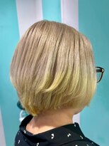 マティーナ ヘアー 池袋(Matina hair)&nbsp;【ショートボブ×ミルクティーイエロー】池袋駅/ブリーチ