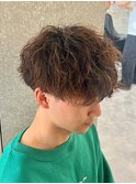 MEN’S/リバースセンターパート/ニュアンスパーマ/新宿