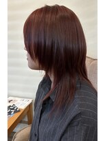 桃の木 ヘアー(桃の木 hair)&nbsp;シングルカラー×ボルドーブラウン