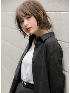 レア 中野(Le'a) 【Le'a　小暮】オリーブグレージュ×外はね