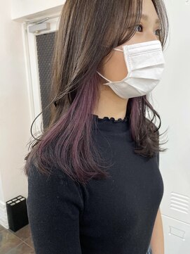 イコ 表参道原宿(ico) インナーカラー ラベンダー ケアブリーチ
