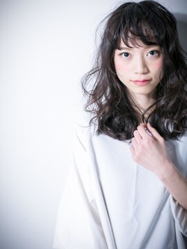 モッズヘア 越谷(mod's hair) 大人可愛い黒髪地毛風カラーなみなみウェーブv越谷10代20代30代