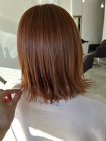 クレヴィア ヘア ビューティー(crevia hair beauty) 大人可愛い♪外ハネスタイルオレンジカラー＋髪質改善 艶髪◎