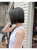 黒髪/グレーベージュ/髪質改善/ボブ