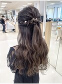 結婚式ヘア/ポニーテールアレンジ/平塚アレンジ/お呼ばれヘア