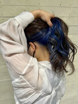 ルノン フィージュ(LUNON fieju) インナーカラー×ブルー/ダブルカラー/インナーカラー