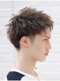波巻きツイストスパイラルパーマツーブロックメンズマッシュ渋谷