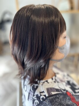 エムコレクション 丸亀店 オリーブブラウン/艶カラー/ミディアムレイヤー