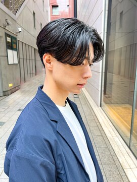 ガーデン 銀座(GARDEN) 艶センターパートスペインカールブルーブラックフェザーパーマ