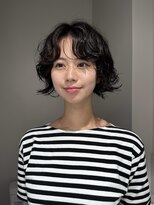 フィルムス 渋谷(FILMS)&nbsp;デジタルパーマレイヤーカット顔周り前髪ボブショート/渋谷