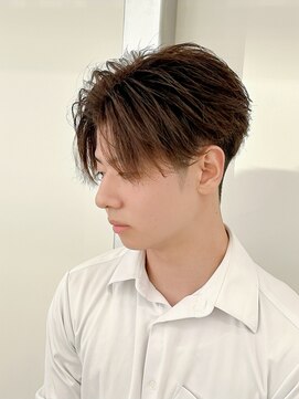 レジット メンズ ヘアサロン(LEGIT MEN's HAIR SALON) フェザーショート×ブラウンカラー