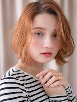 カバーヘア ブリス 上尾西口店(COVER HAIR bliss)&nbsp;□かきあげバングハイトーンカラーボブウルフ406上尾10代20代