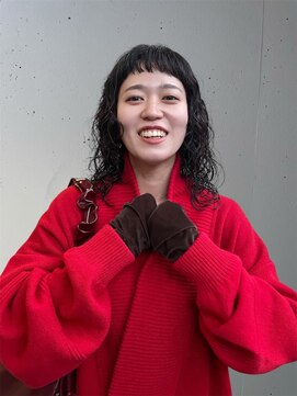 縮毛矯正からのパーマスタイル/Izumi/黒髪/レイヤー/博多住吉