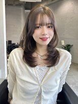 シオヘアーセカンド 西新2号店(Sio.hair 2nd)&nbsp;白玉艶肌♪オリーブベージュカラーミディアムレイヤー 西新